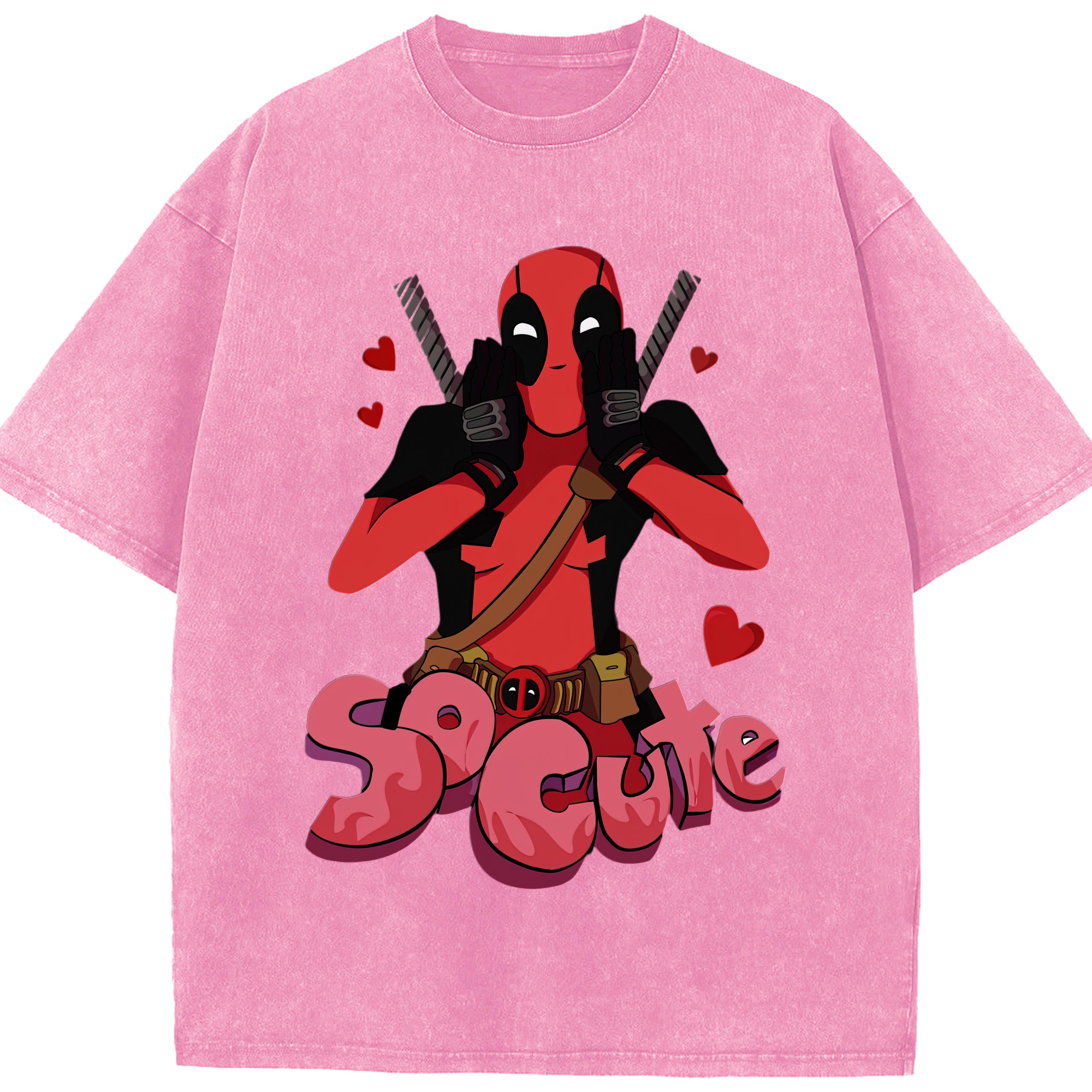 （画像用） Deadpool デッドプール 綿100% ヴィンテージ風 半袖Tシャツ（フロントプリント）